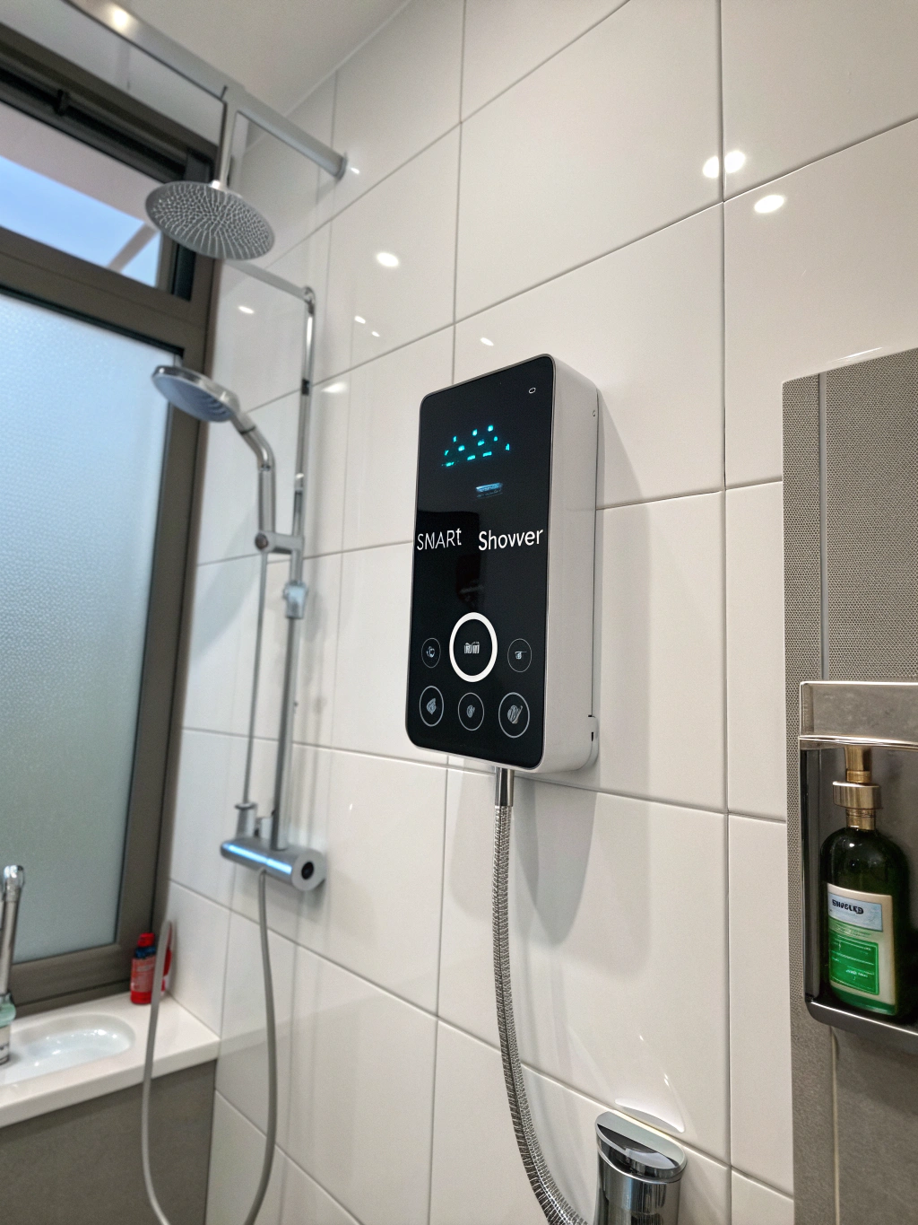 Smart dusch med vattenbesparande teknik