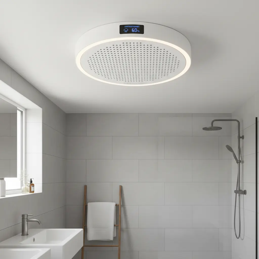 Fuktstyrd badrumsfläkt med sensor - automatisk ventilationskontroll