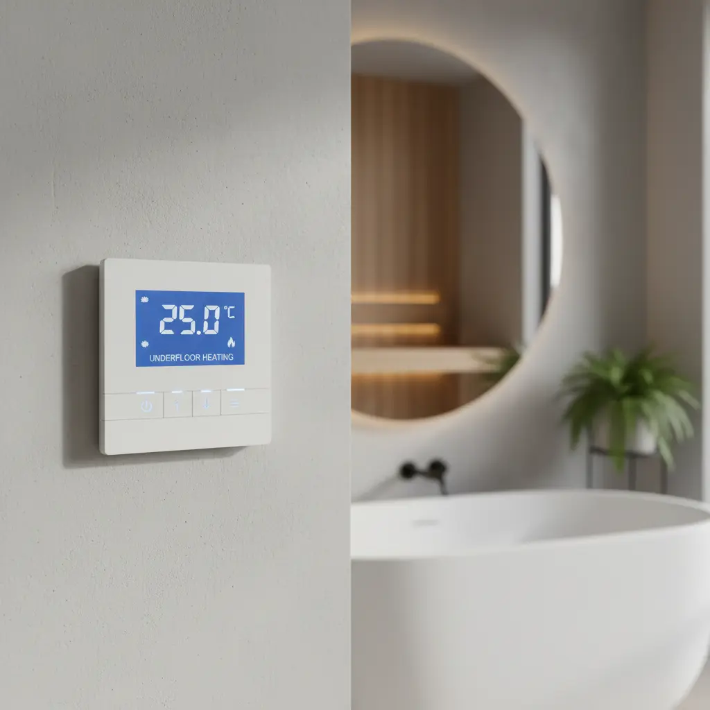 Smart termostat för golvvärme med app-styrning