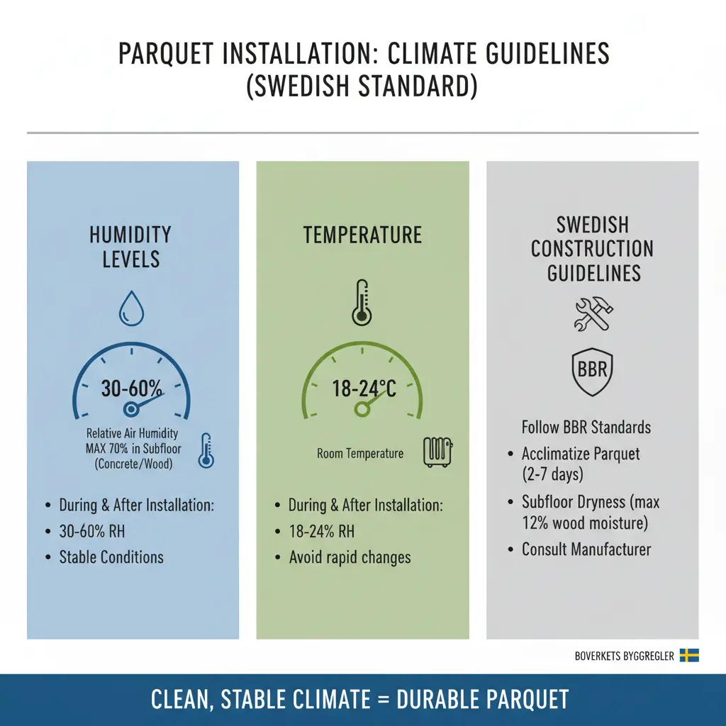 Svenska klimatets påverkan på parkettgolv vinter och sommar