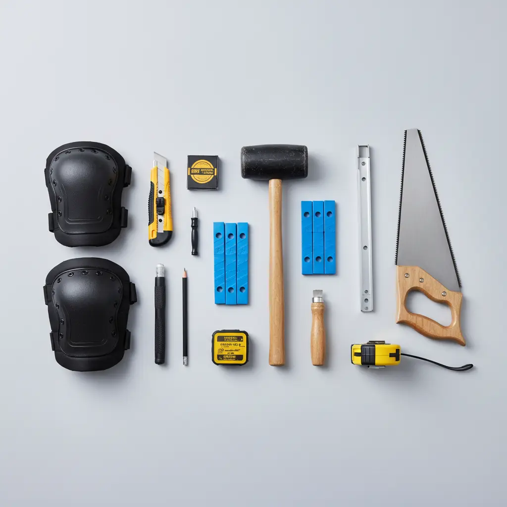 Professionella verktyg för parkettgolvsinstallation