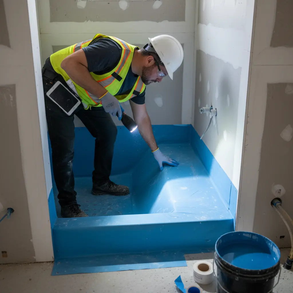 Kvalitetskontroll och besiktning av våtrumssäkring