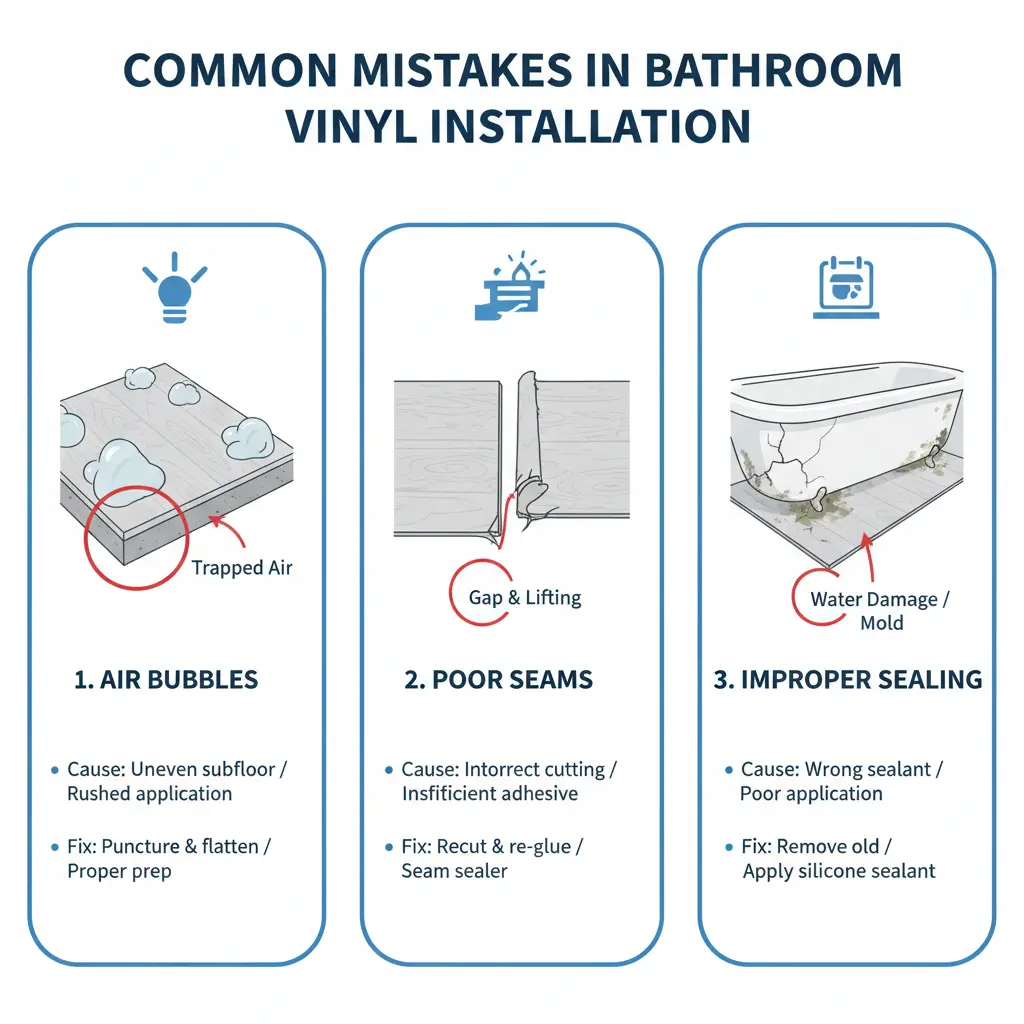 Vanliga misstag vid installation av våtrumsmatta