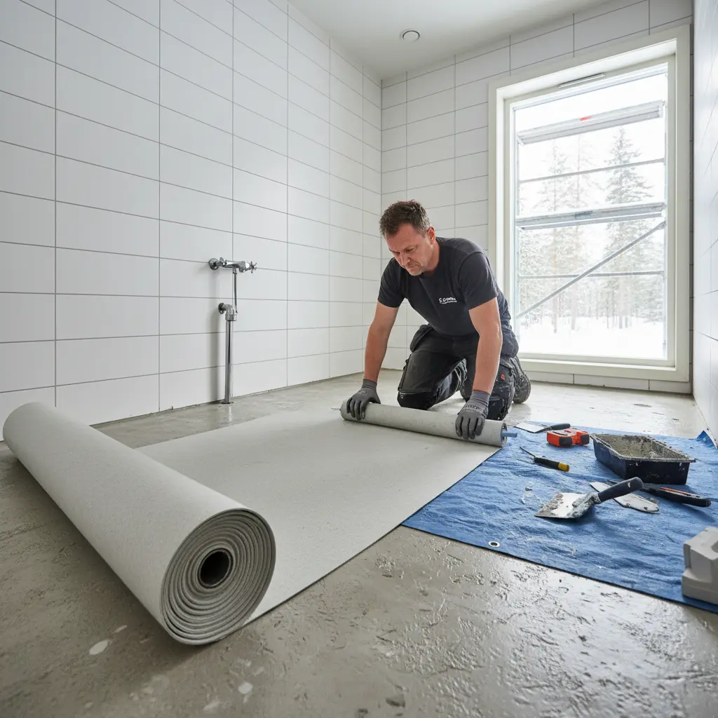 Steg-för-steg installationsprocess för våtrumsmatta