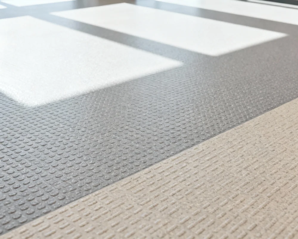 Antiskid golv i modernt badrum