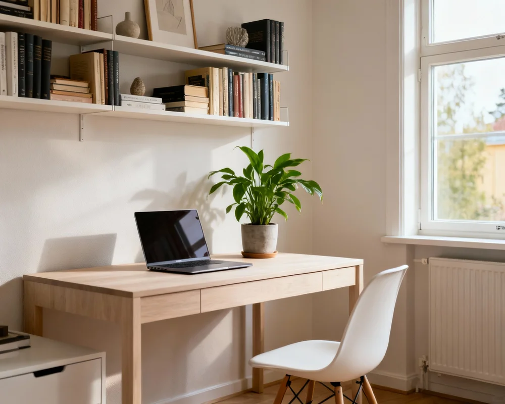 Modernt hemmakontor i skandinavisk stil