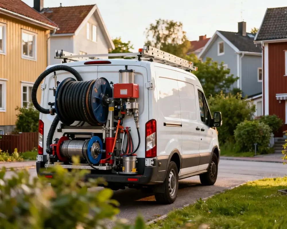 Professionell avloppsrensning med högtrycksspolning