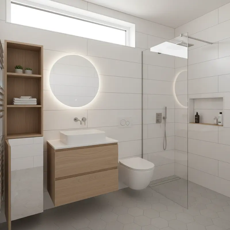 Smart lösning för litet badrum efter renovering