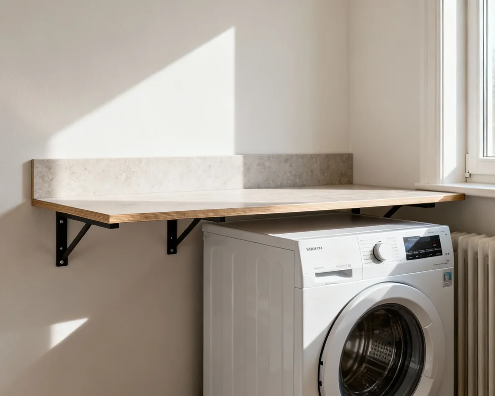 Modernt kök med elegant microcement bänkskiva i grå nyans