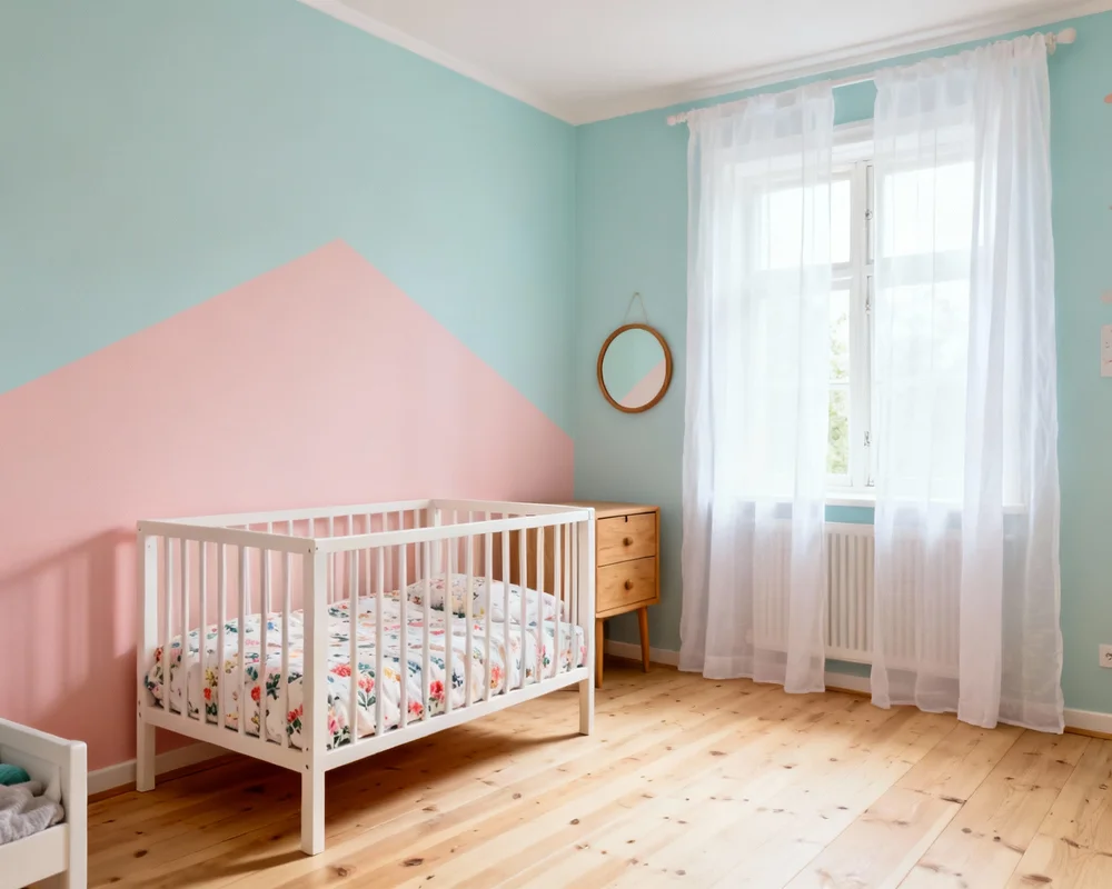 Barnrum renovering med modernt design, lekfulla färger och säkra möbler