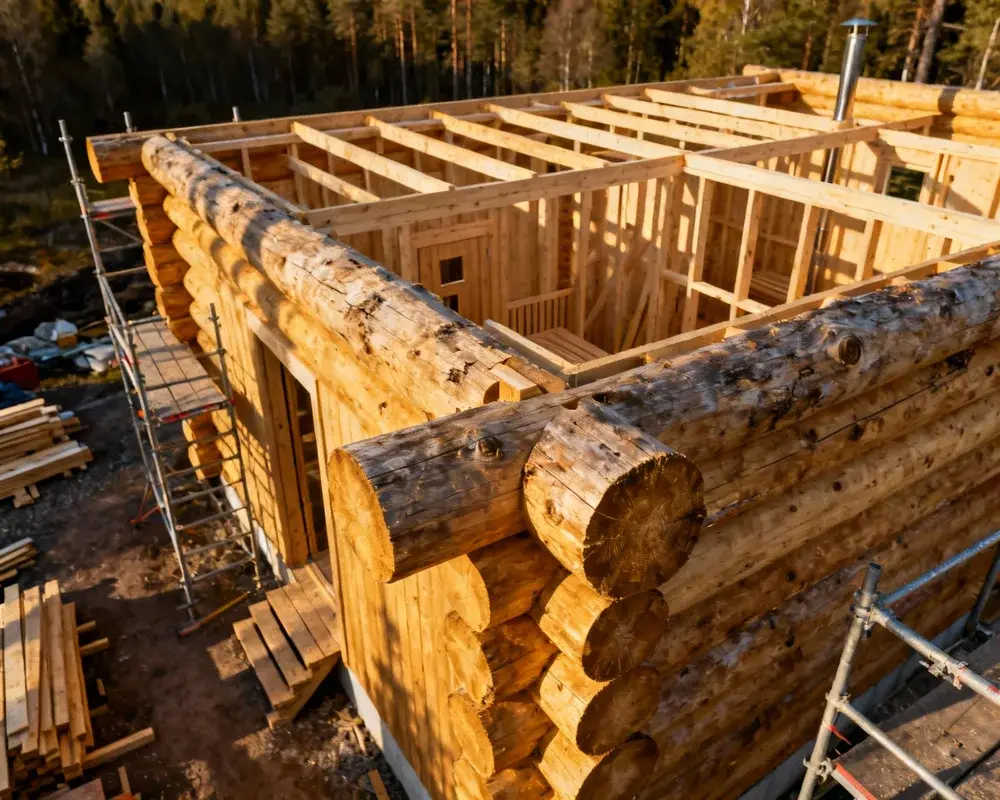 Modern trädgårdsbastu med träpanel i skandinavisk design