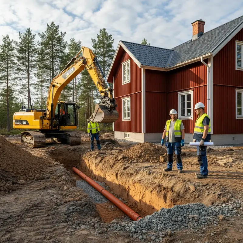 Nära bild på en spricka i en husgrund
