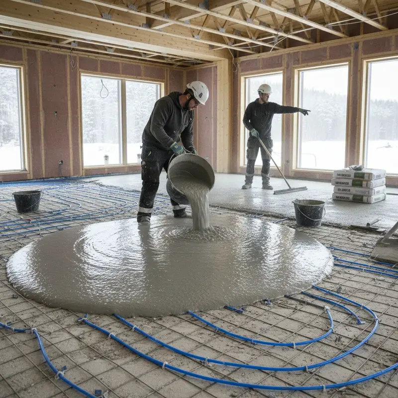 Flytspackel golvvärme