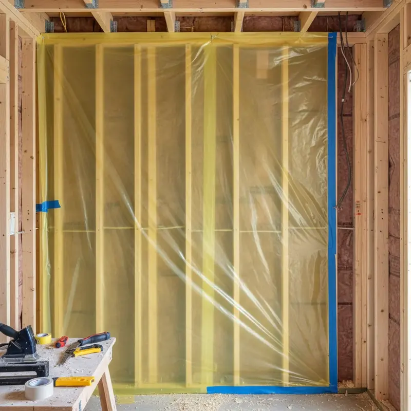 Installation av fuktspärr och tätskikt på badrumsvägg före kakling