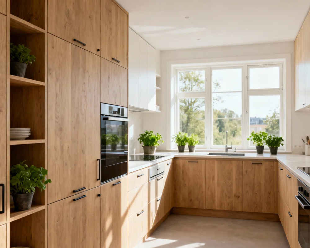 Uppdaterat kök med nya luckor och modern stil