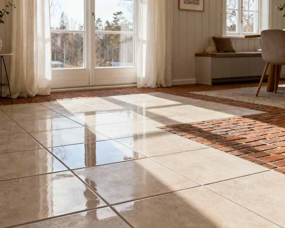 Kakel och klinker i badrumsutställning