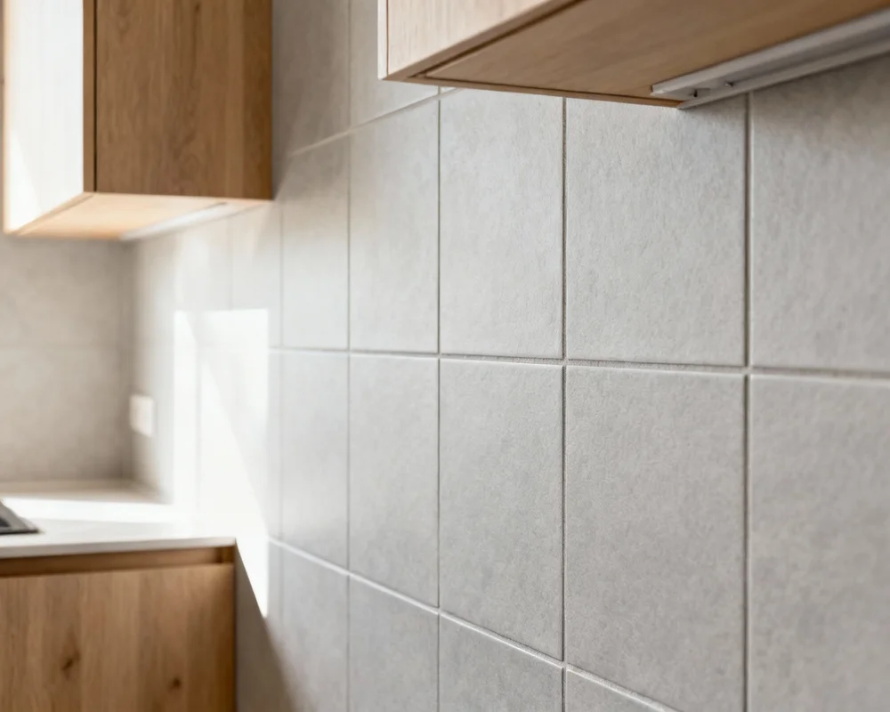 Modernt kaklatköl med stilfulla kakelplattor och funktionell design