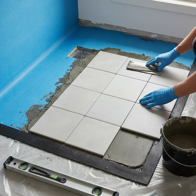 Kakla på våtrumsmatta