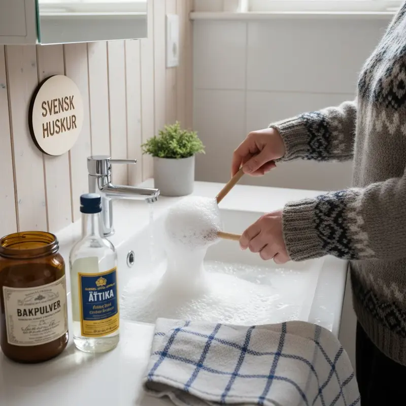 Kluckande avlopp bikarbonat