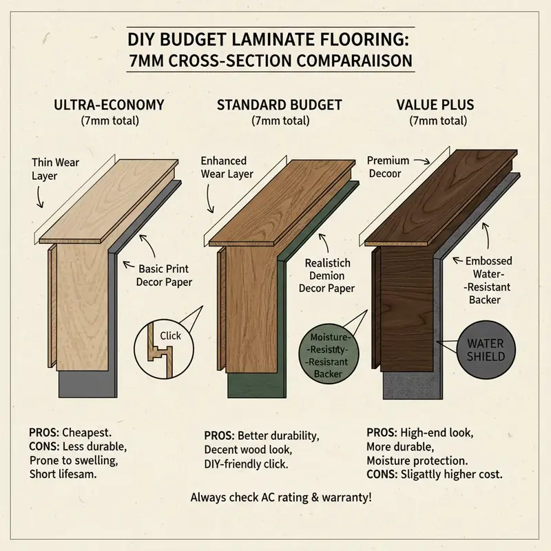 Laminat 7mm installerat i modernt sovrum