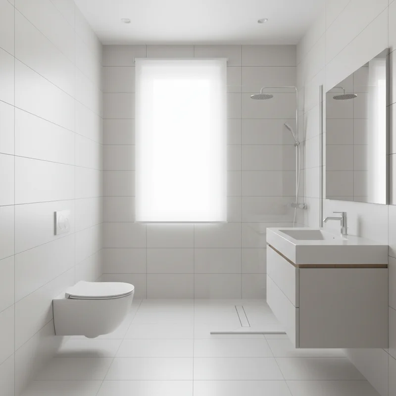 Liten modern toalett med smart design