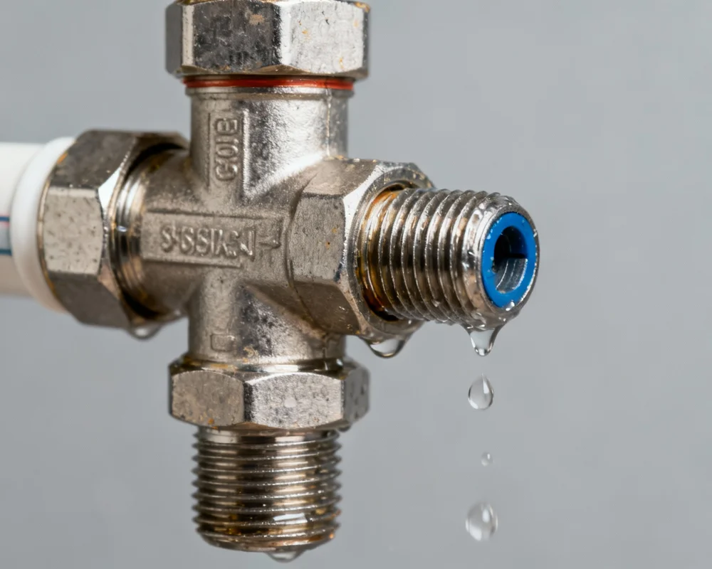 Avluftningsventil på golvvärme fördelare