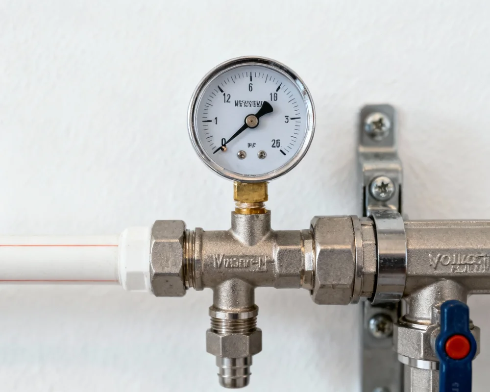 Tryckmätare på golvvärmesystem