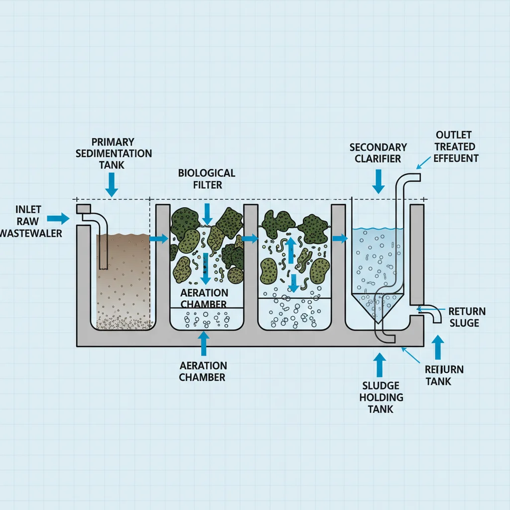 En familj diskuterar ritningar för installation av minireningsverk med en expert