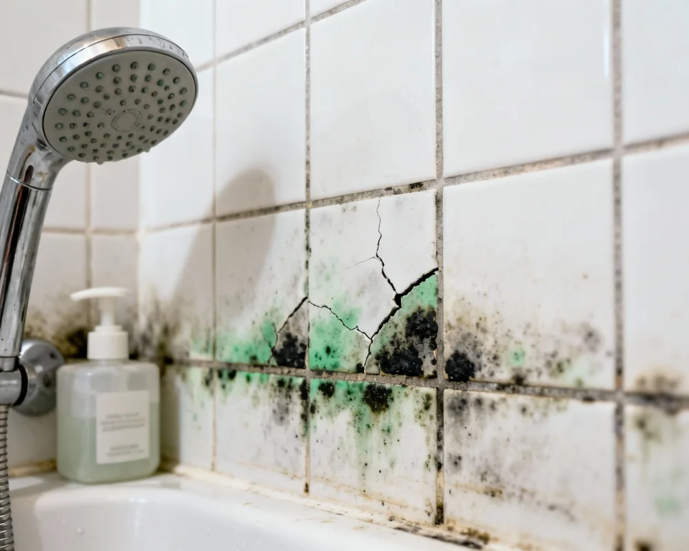 Mögel i duschens silikonfog