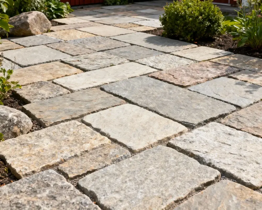 Naturstensplattor för utomhusbruk