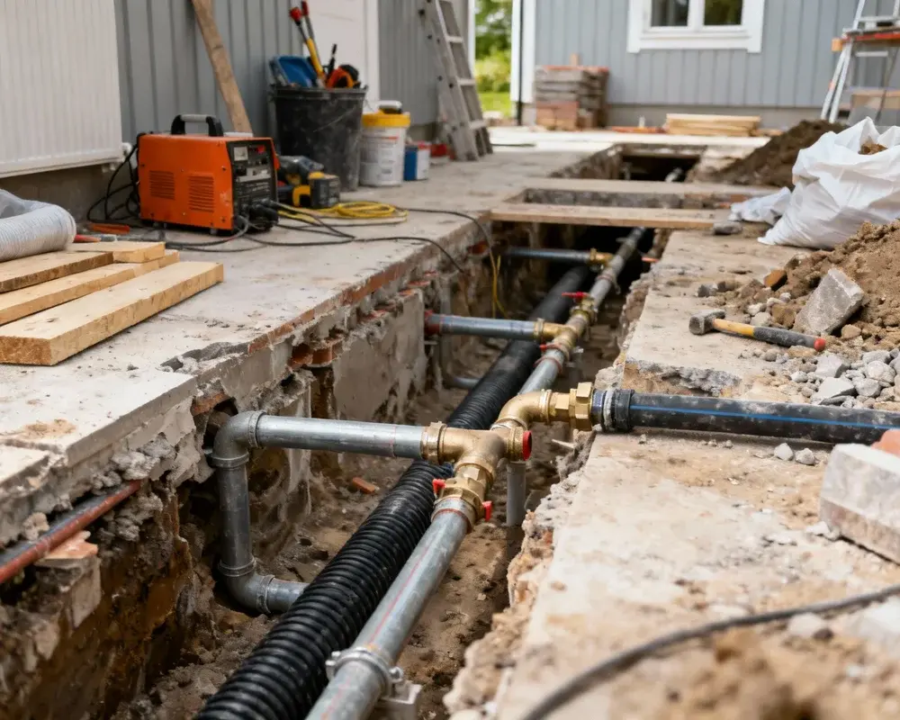 Relining av avlopp i villa