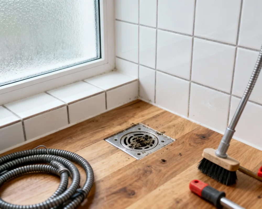 Rensning av duschavlopp och golvbrunn