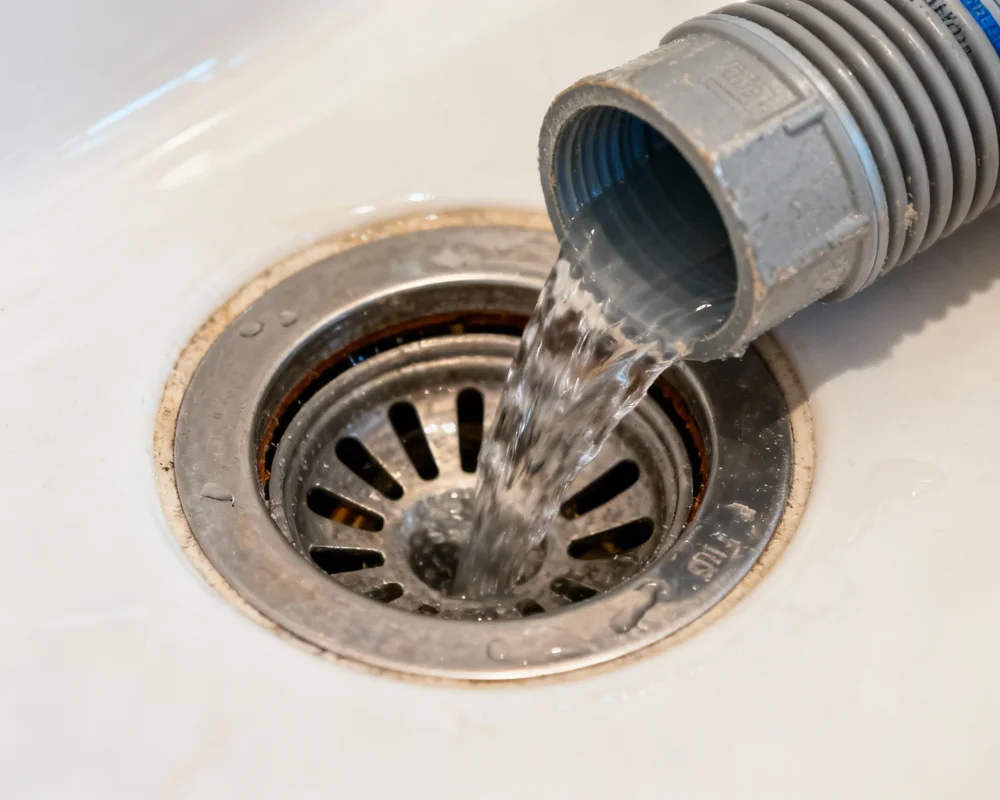 Professionell avloppsspolning i villa