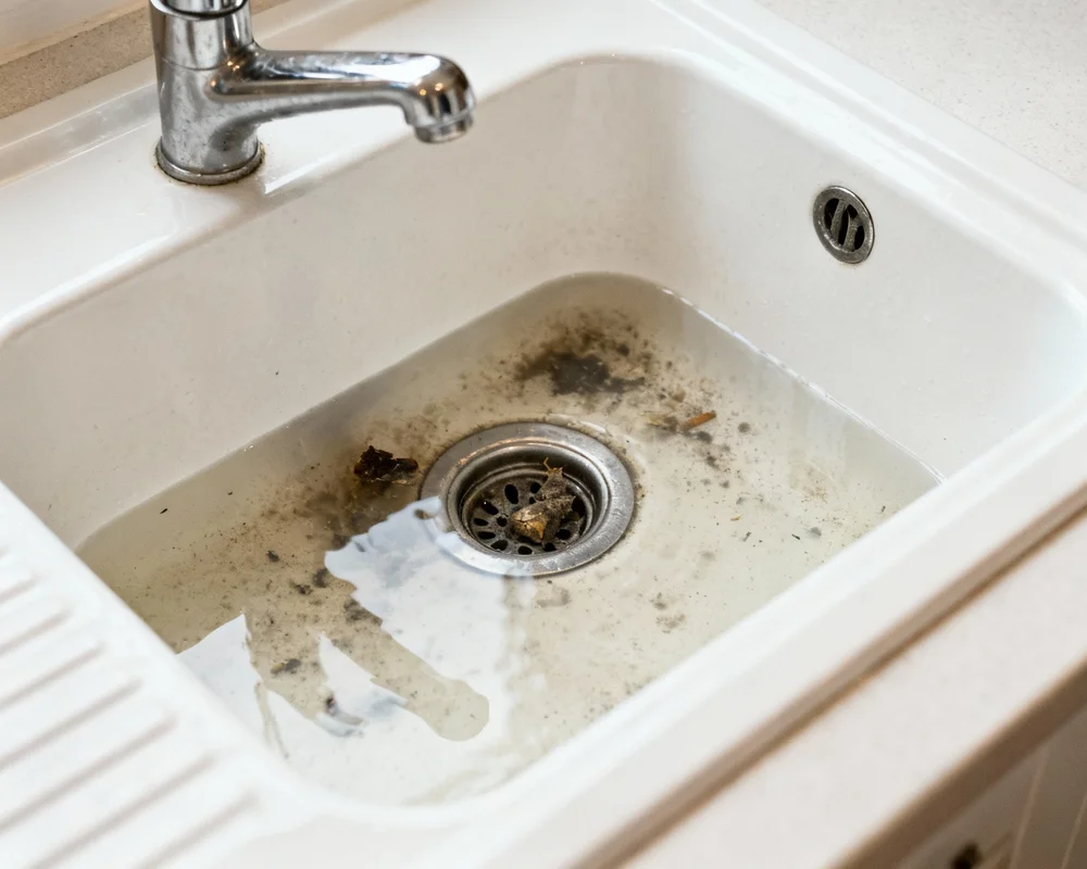 Köksavlopp och diskho med vattenproblem