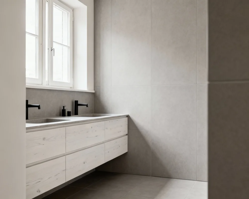 Stora plattor badrum modern design