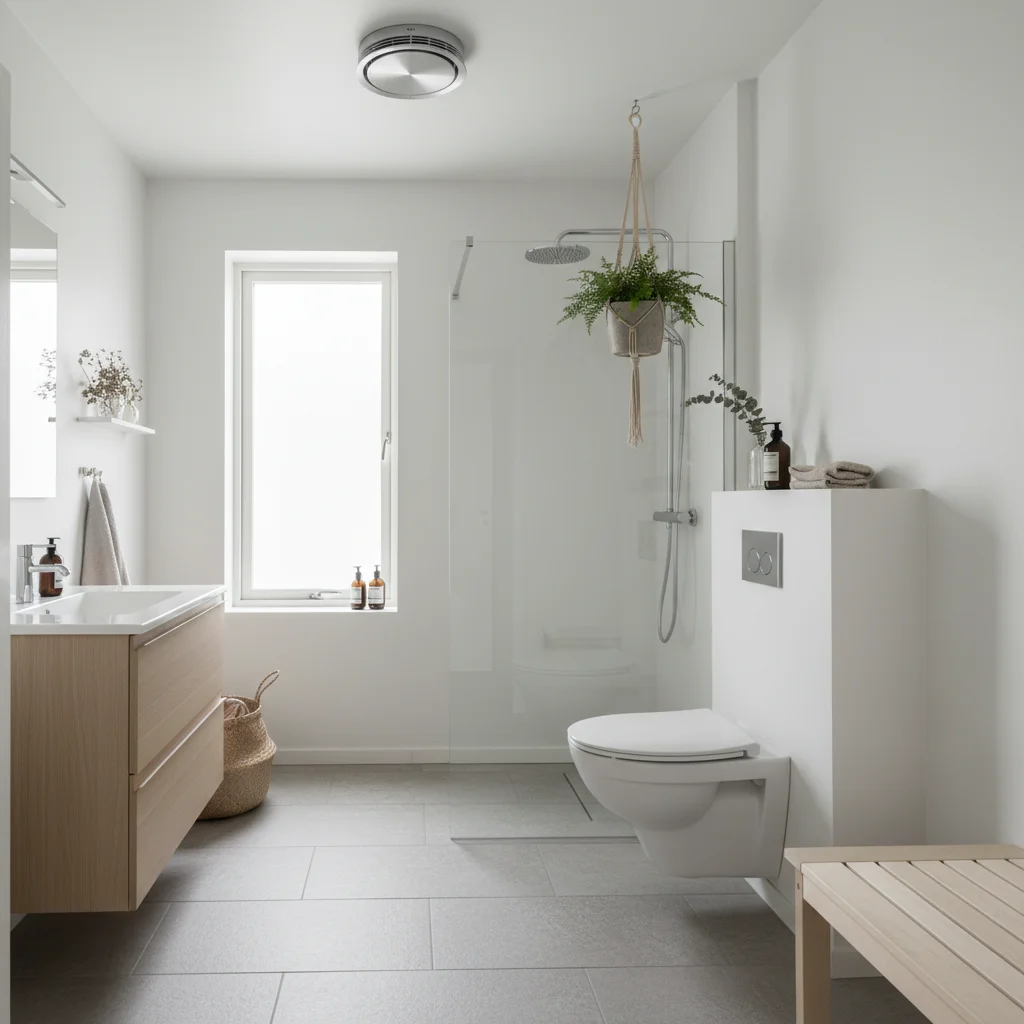 Professionella hantverkare som renoverar ett badrum