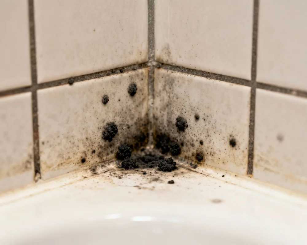 Svartmögel i duschen