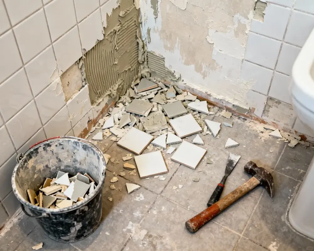 Ta bort kakel från vägg