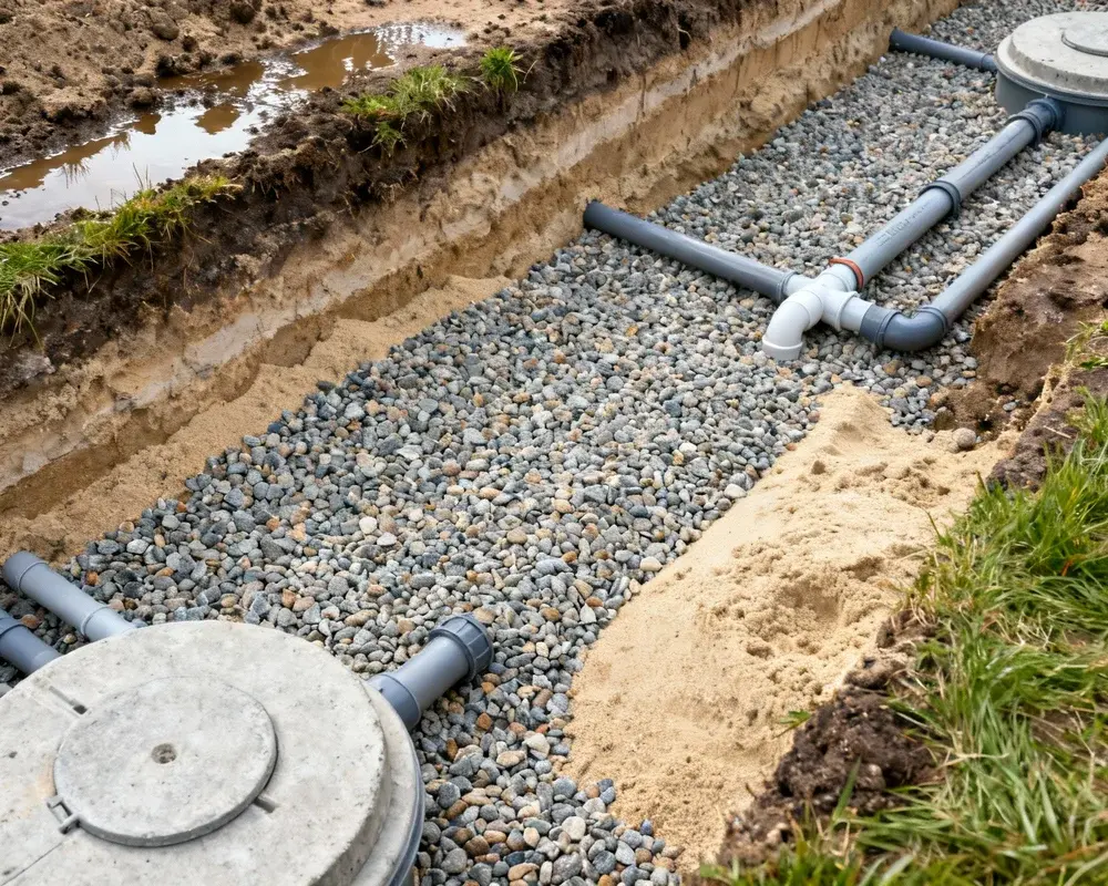 Trekammarbrunn med markbädd