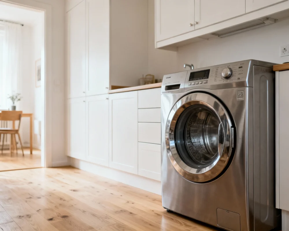 Tvättmaskin integrerad i kök