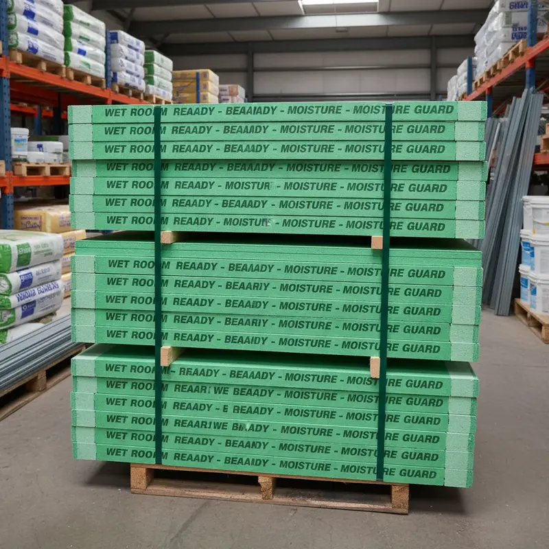 Våtrumsgips monterad på en vägg i ett modernt badrum 2025