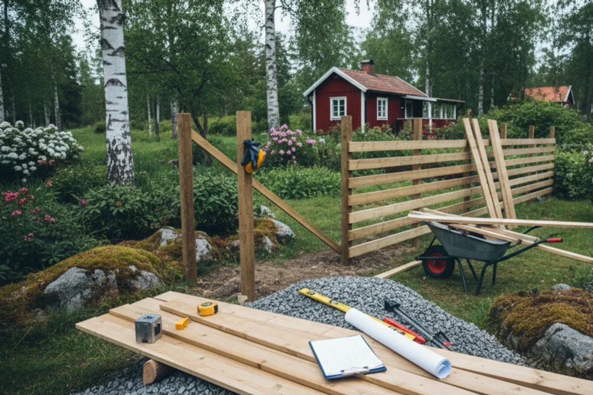 Professionell bedömning av tomt för staketbygge