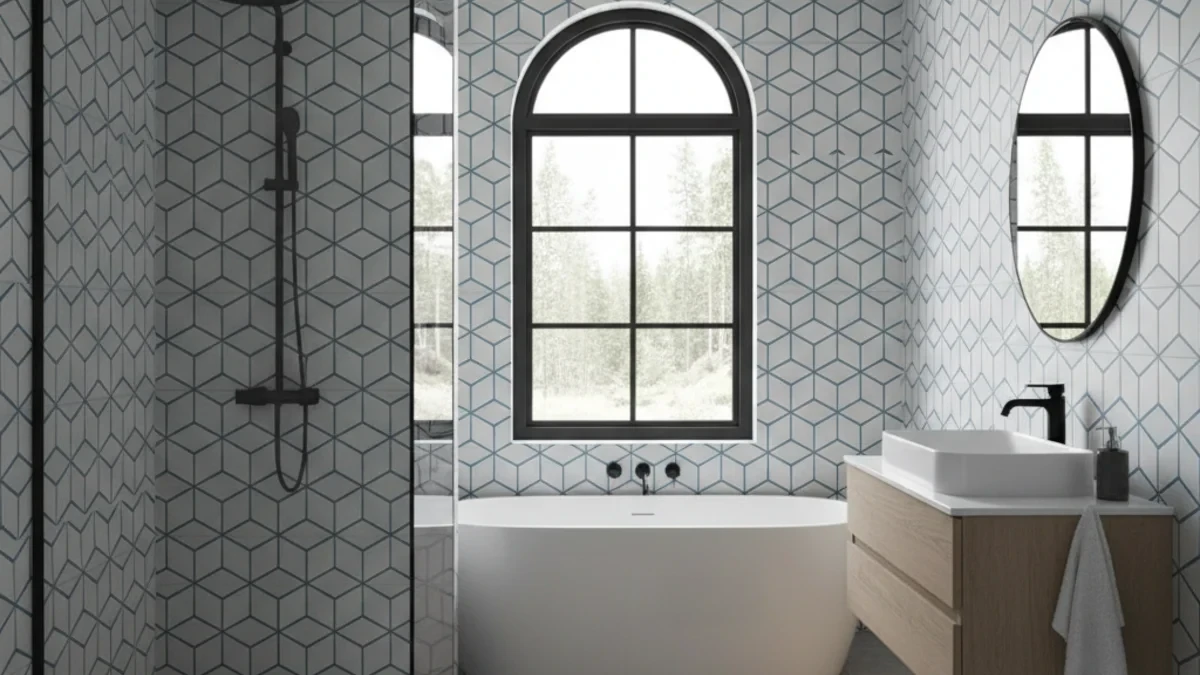 Våtrumstapeter i badrummet