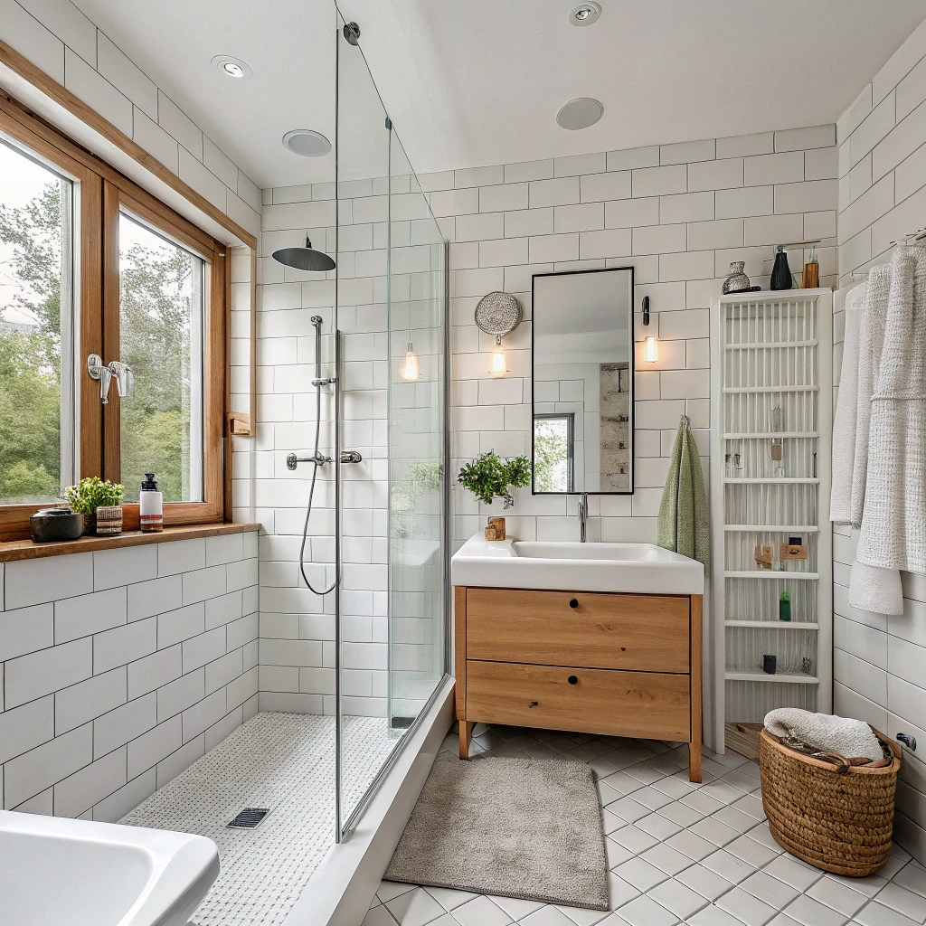 Modernt renoverat badrum med stilren design