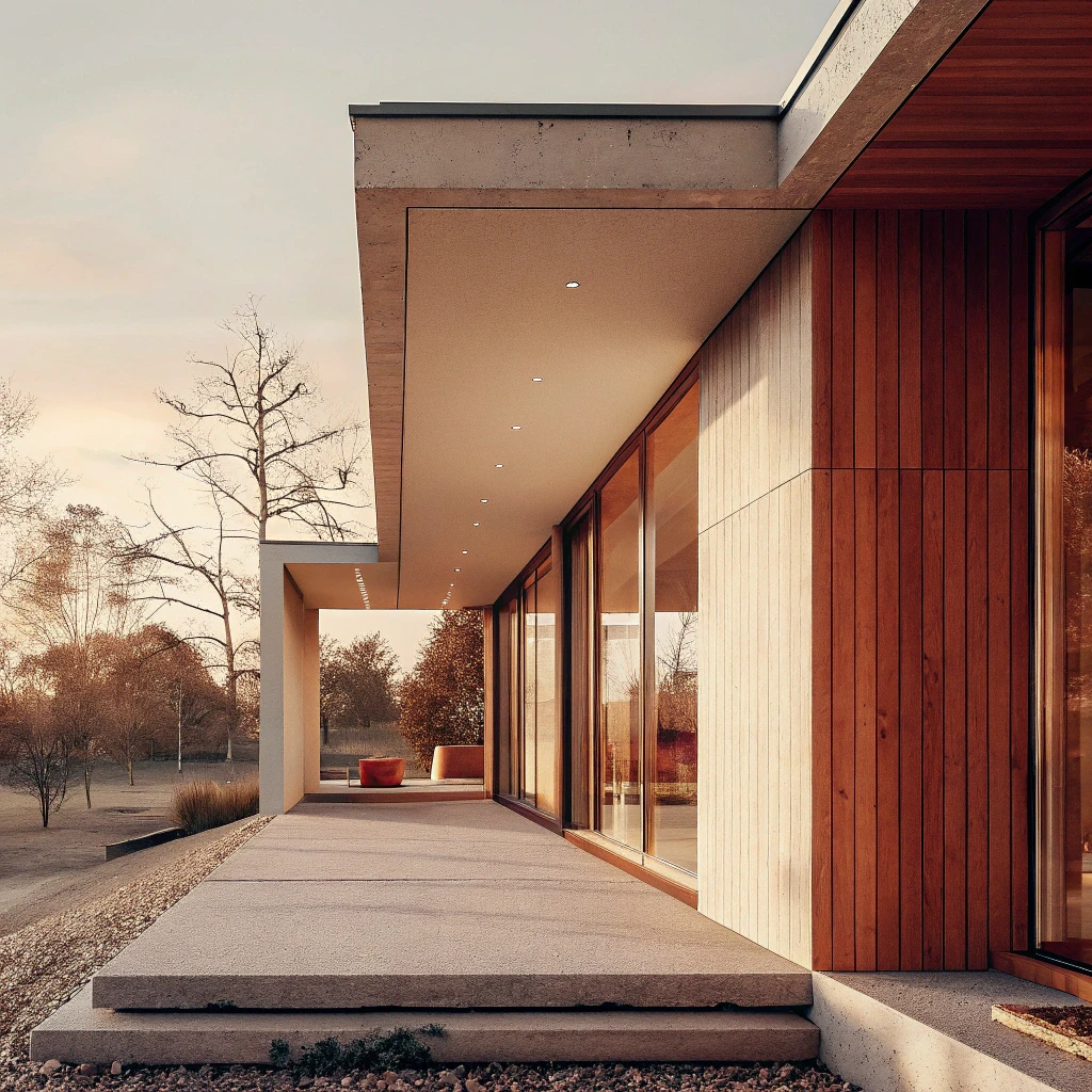 Modern villa med nyrenoverad fasad