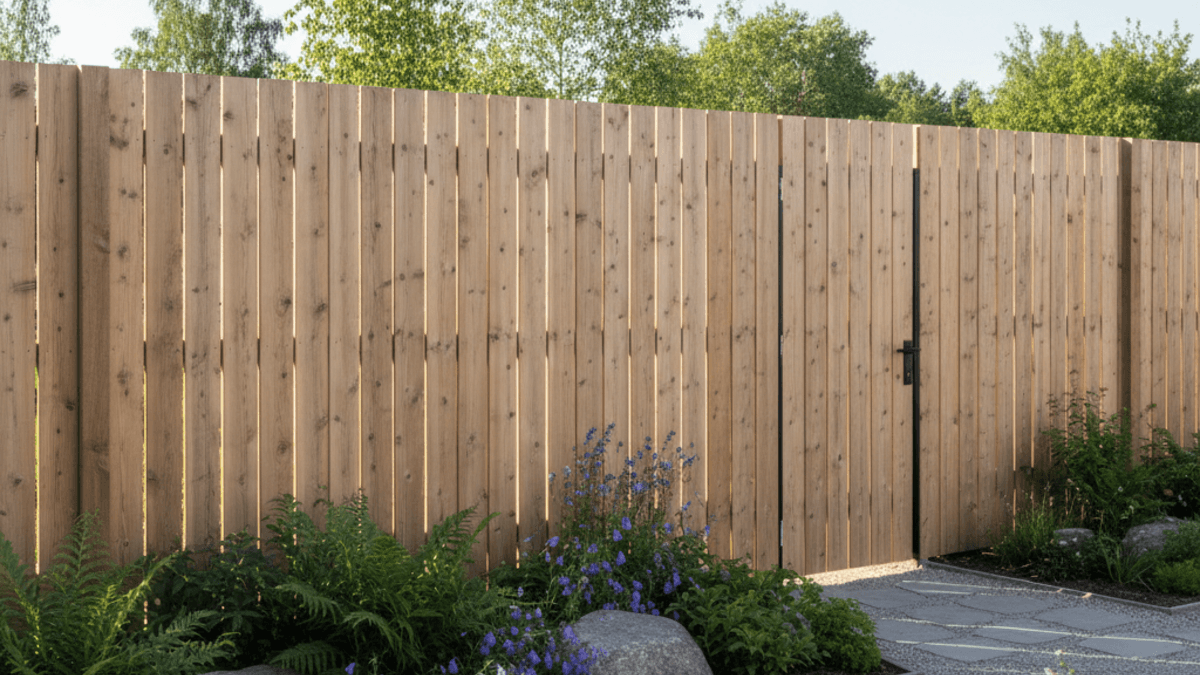 Massivt högt staket (2m)