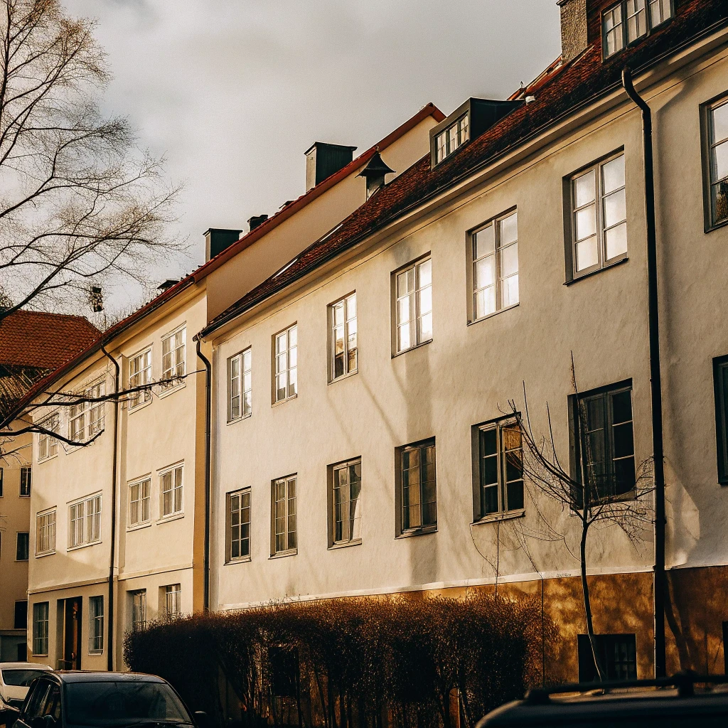 Fasadrenovering av radhus i bostadsrättsförening