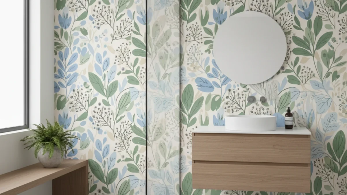 Våtrumstapet i modernt badrum