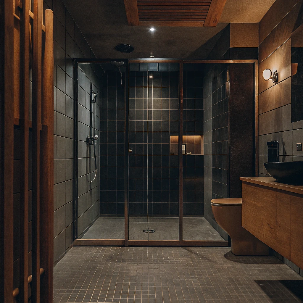 Källarbadrum med dusch och toalett - värdeökande renovering